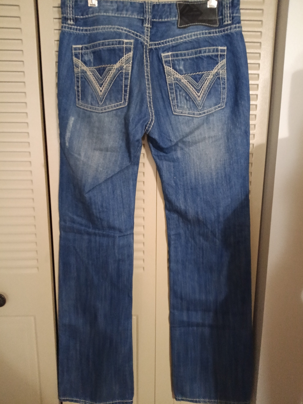 Men's Blue Denim Jeans - Classic Straight Fit